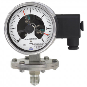 Diaphragm pressure gauge with switch contacts model PGS43.100